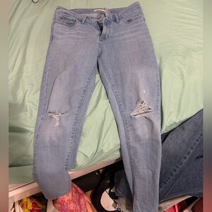 Levi's Light Blue Ripped Skinny Jeans